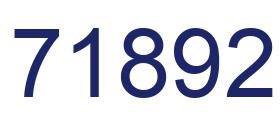Number 71892 blue image
