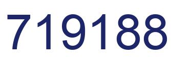 Number 719188 blue image
