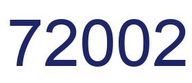 Number 72002 blue image
