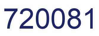 Number 720081 blue image