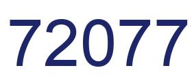 Number 72077 blue image