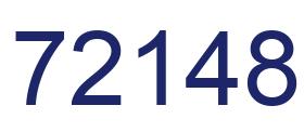 Number 72148 blue image