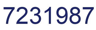 Number 7231987 blue image