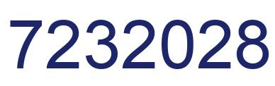 Number 7232028 blue image