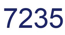 Number 7235 blue image
