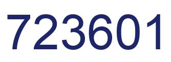 Número 723601 imagen azul