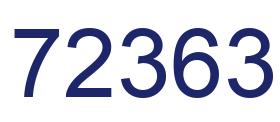 Number 72363 blue image