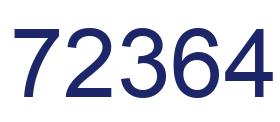 Number 72364 blue image