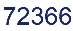 Number 72366 blue image