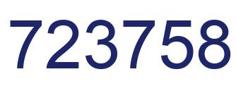 Number 723758 blue image