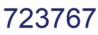 Number 723767 blue image