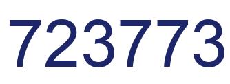 Number 723773 blue image