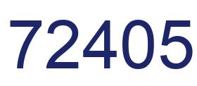 Número 72405 imagen azul