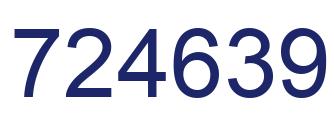 Number 724639 blue image