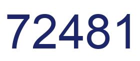 Number 72481 blue image