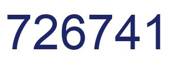 Number 726741 blue image