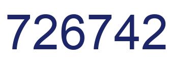 Number 726742 blue image