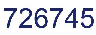 Number 726745 blue image
