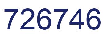 Number 726746 blue image