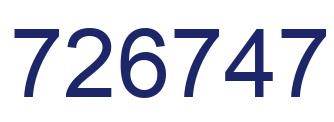 Number 726747 blue image