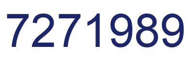 Number 7271989 blue image