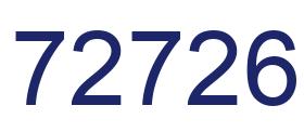 Number 72726 blue image