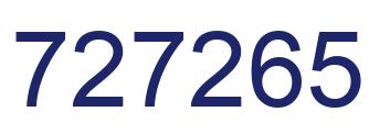 Number 727265 blue image