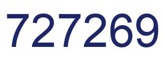 Number 727269 blue image