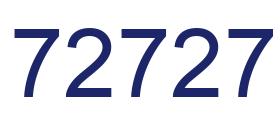 Number 72727 blue image
