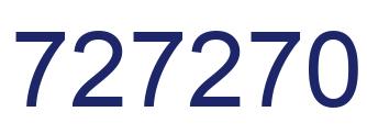 Number 727270 blue image