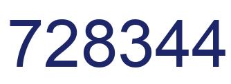 Número 728344 imagen azul