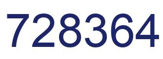 Número 728364 imagen azul