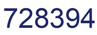 Number 728394 blue image
