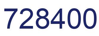 Number 728400 blue image