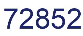Number 72852 blue image