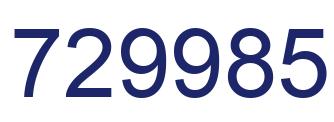 Number 729985 blue image