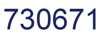 Number 730671 blue image