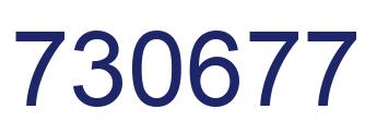 Number 730677 blue image
