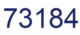 Número 73184 imagen azul