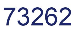 Number 73262 blue image
