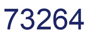 Number 73264 blue image