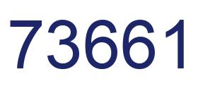 Number 73661 blue image