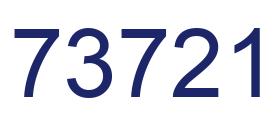 Number 73721 blue image