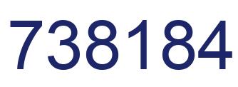 Número 738184 imagen azul