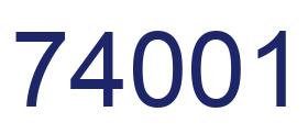 Number 74001 blue image