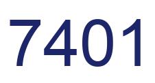 Number 7401 blue image