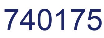 Number 740175 blue image