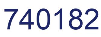 Number 740182 blue image
