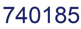 Number 740185 blue image