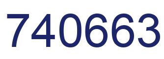 Number 740663 blue image